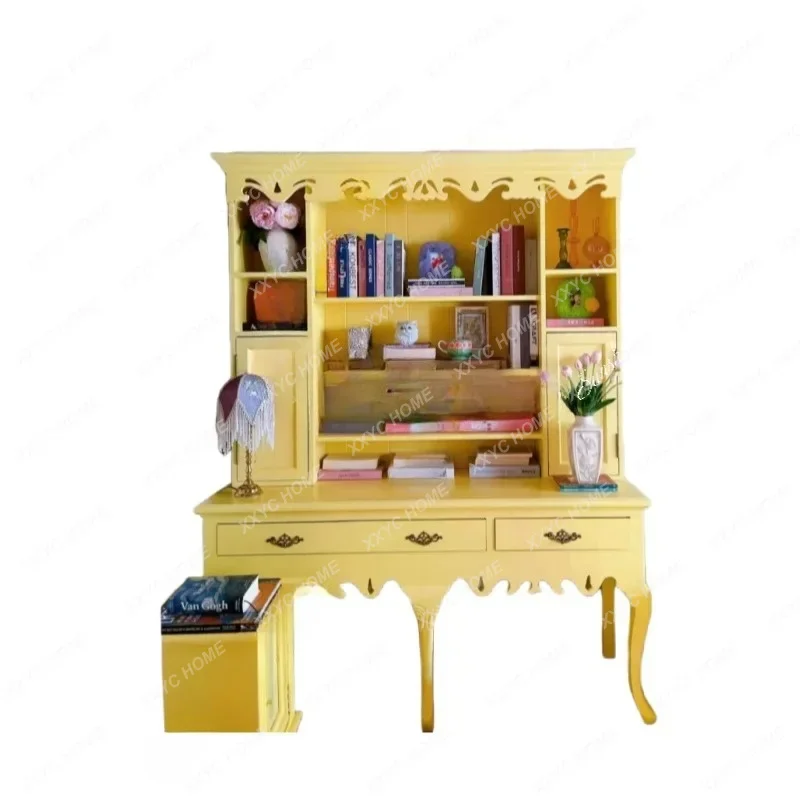 retro solid wood cabinet classical writing table/simple modern drawer decoration