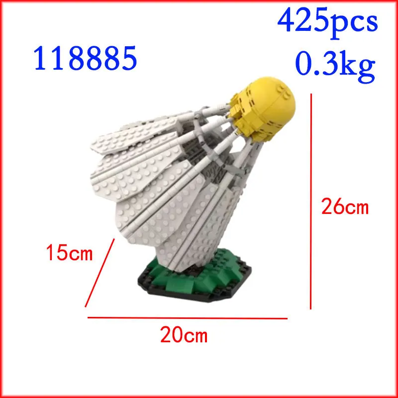

Spot MOC-118885 425pcs badminton small particle assembly building blocks educational toy model gift set ornaments