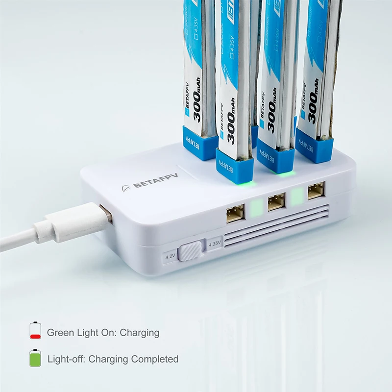 

BETAFPV 6 Ports 1S Battery Charger PH2.0 BT2.0 Charger Type-C Input Max 30W For Lipo/LiHV Battery FPV Racing Drone Cetus
