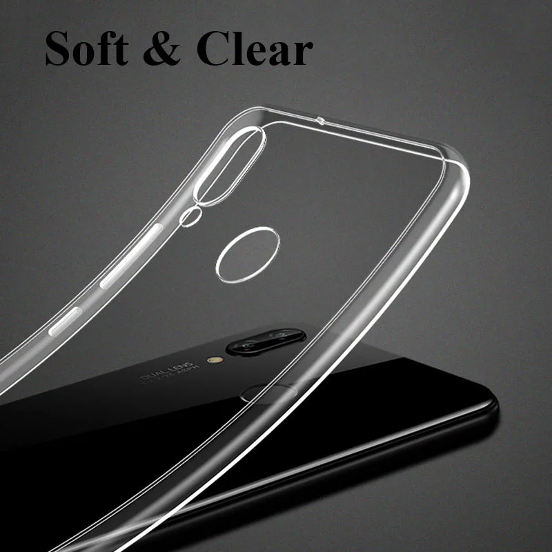 For Huawei P Smart Plus Case Slim Fit Transparent TPU Silicone Clear Soft Back Cover for Huawei Nova 3i Phone Cases