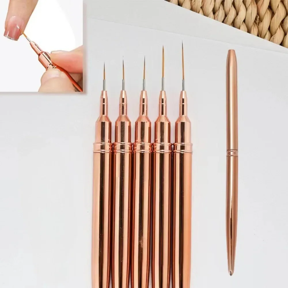 ​ Ensemble de pinceaux pour revêtement d'ongles en Gel UV, 3 pièces, pour peinture de fleurs à rayures françaises en acrylique, Kit d'outils de manucure professionnels ​