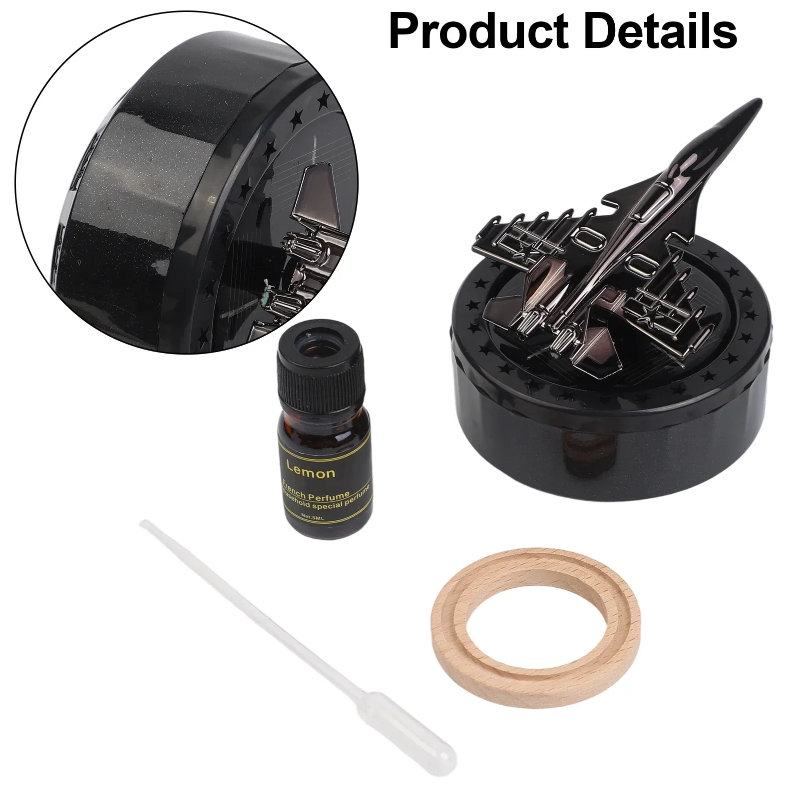 Car Air Freshener Diffuser with Advanced Solar Panel Technology for Efficient Air Purification and Unique Fighter Design
