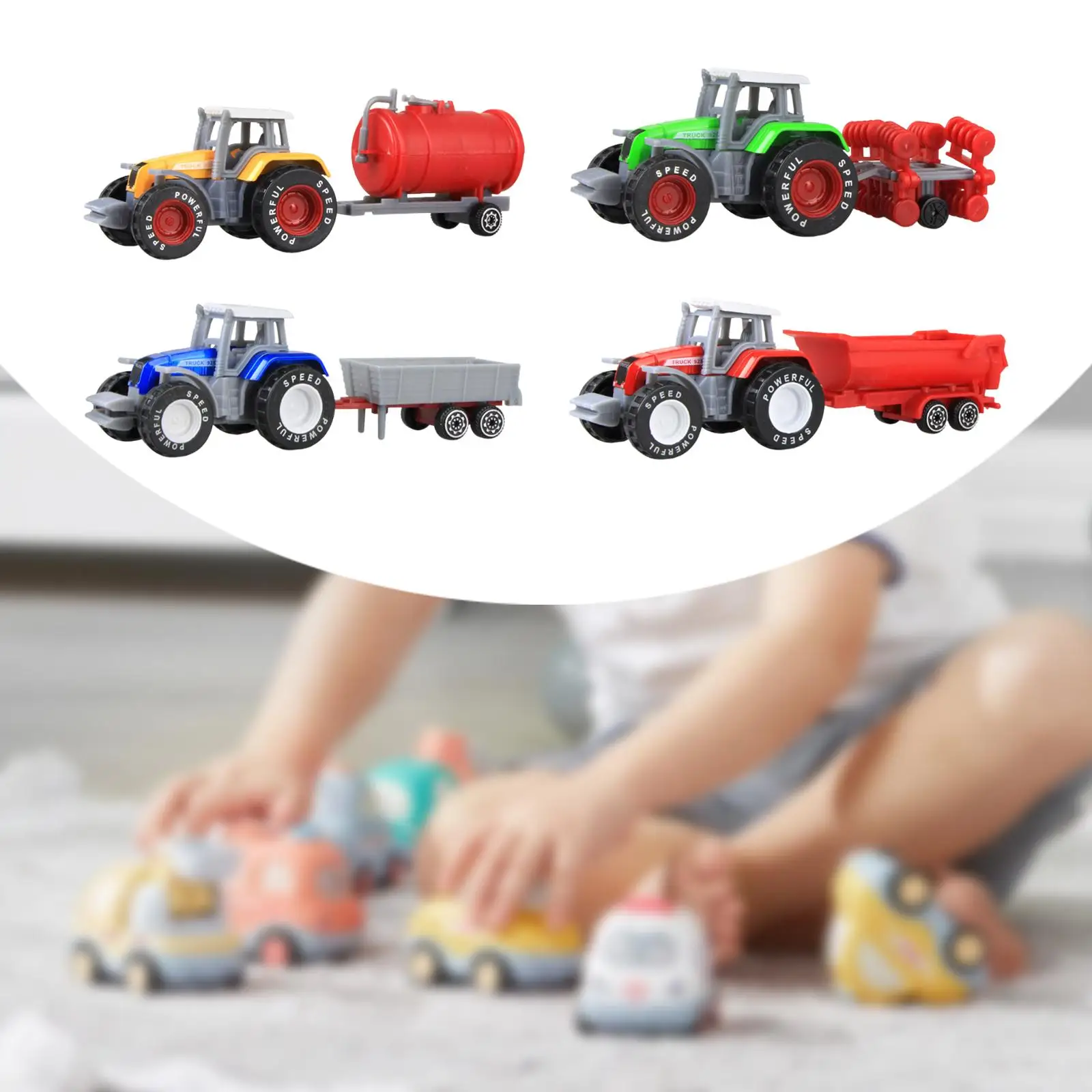 Bauernhof Traktor LKW Spielzeug Push and Go Play Fahrzeug Ingenieur Auto Sammlerstück