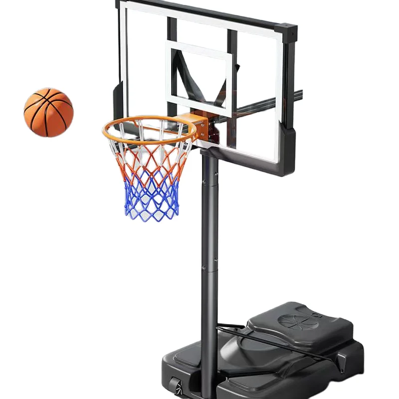 Attrezzatura da basket interrata premium per esterni - Resistenza professionale per adulti, adatta anche per bambini - Cerchio, supporto, sistema, porta