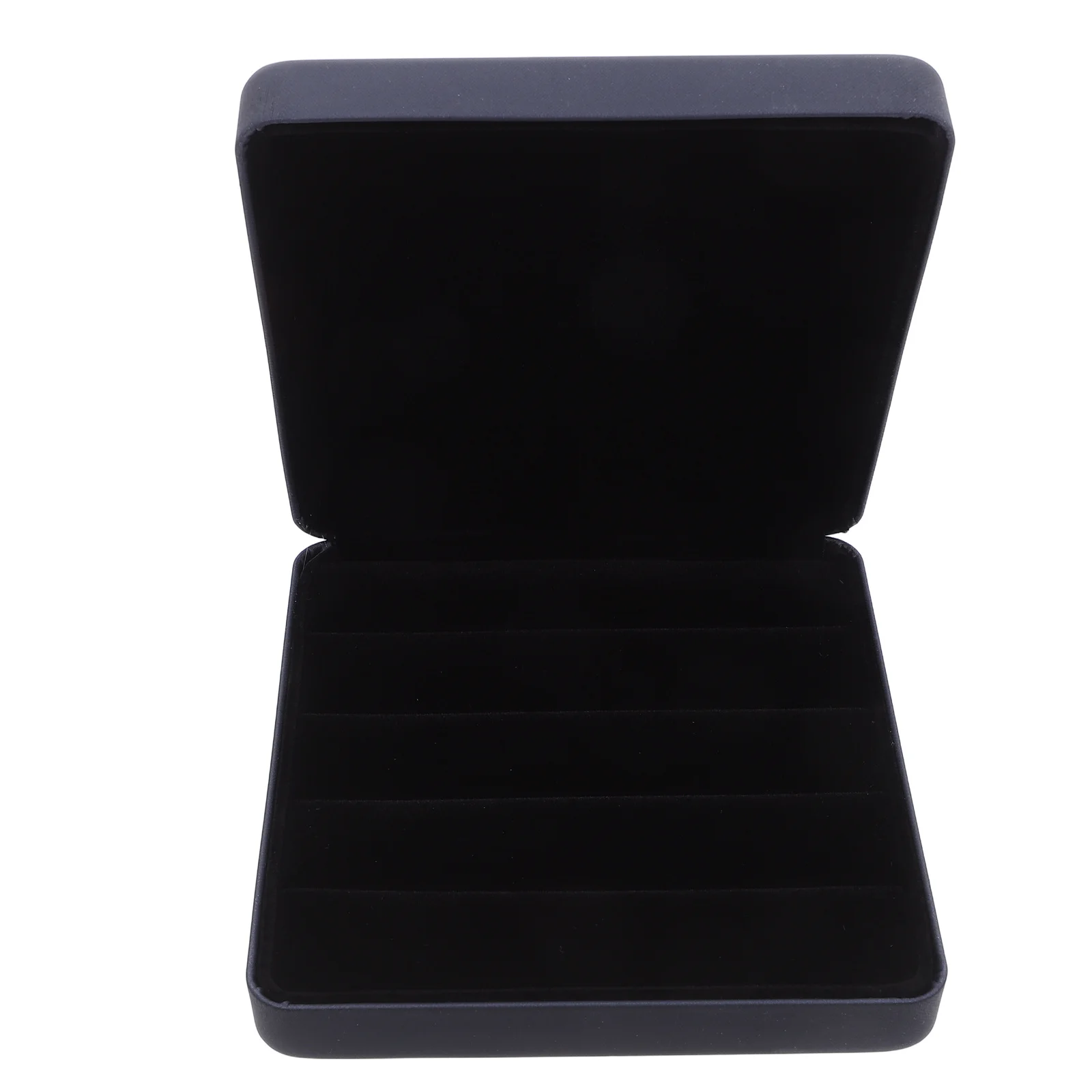 Portable Ring Storage Box Travel Jewelry Organizer Case Multi-Compartment Rings Studs Display Tray for Women Teens Wedding