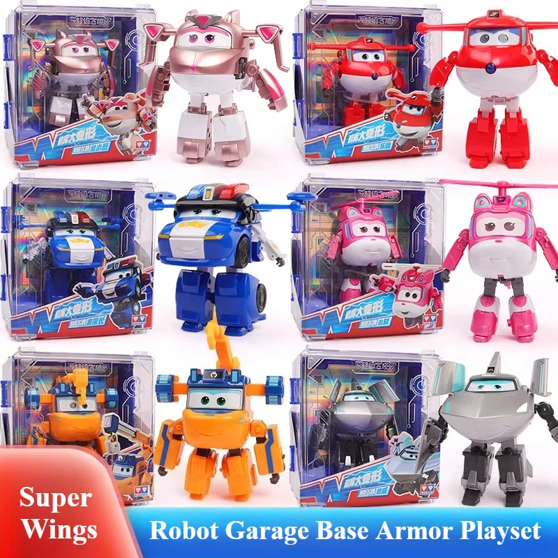 

Оригинальный робот-трансформер Auldey Super Wings Jett Golden Boy с гаражной базой, большой, с деформацией в один клик, детский праздничный подарок