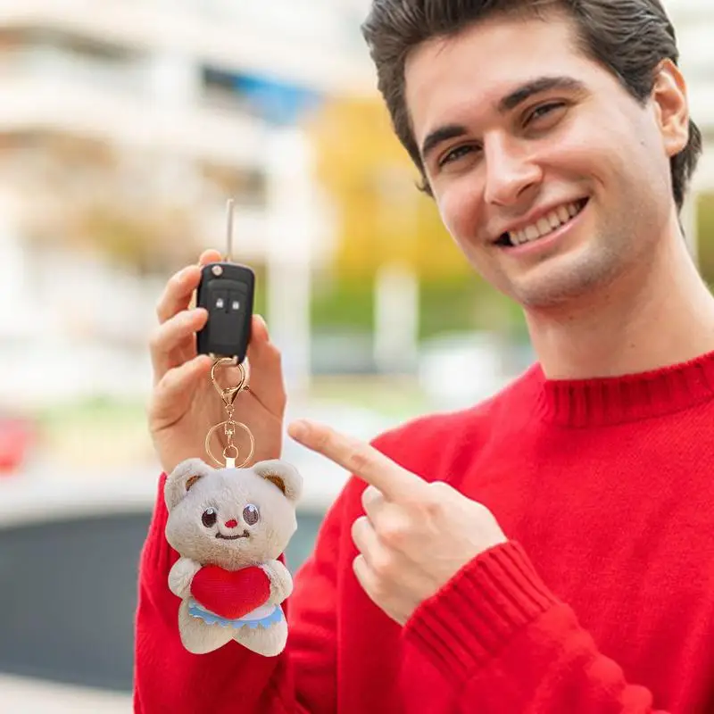 ぬいぐるみキーホルダー,かわいいぬいぐるみ,車のキーホルダー,漫画のキャラクター,動物のペンダント,バッグのチャーム,財布,バックパックの装飾