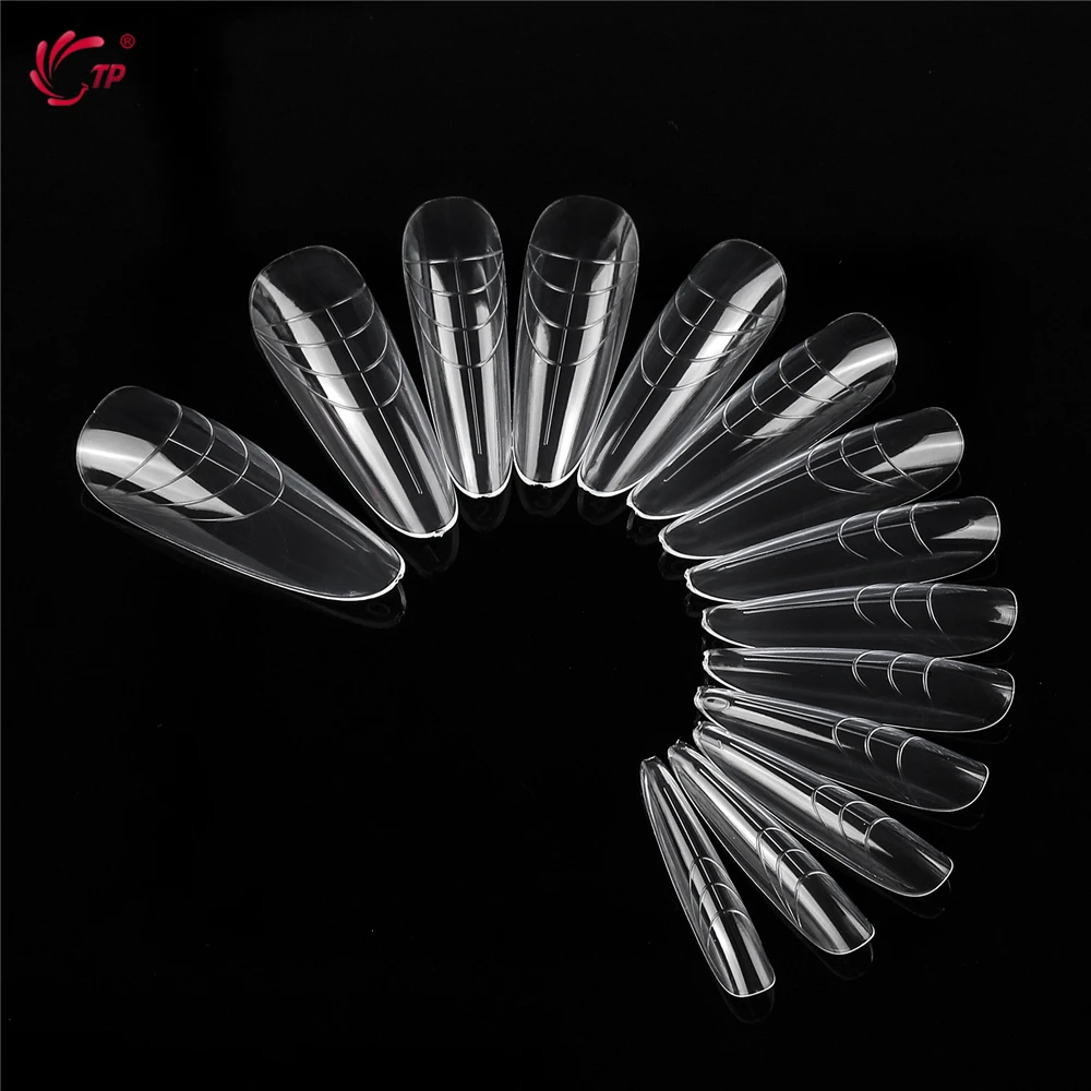 TP clair ongles double formes 140 pièces couverture complète Extension d'ongle construction rapide Gel moules acrylique réutilisable ongles forme supérieures outil de manucure
