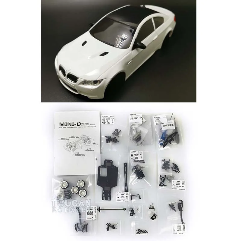 

M3 MINI R8 Body Shell AWD Комплект шасси автомобиля для DIY 1/28 MINID Racing Drift RC Модель игрушки для мальчиков