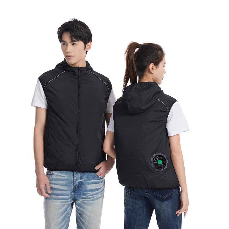 Minsu 2025Summer Moisture Wicking Cooling Cooling Jacket Thin Reflective Stripe Men's and Women's Air Conditioning Clothes Vest