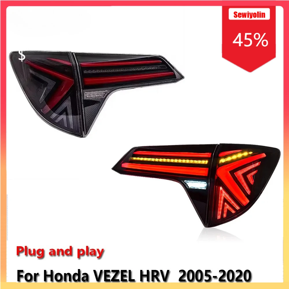 

Car LED Tail Light Automobile Parts For HONDA VEZEL HRV 2005-2020 Auto Fog DRL Brake Turn Signal Lamp Plug and Play