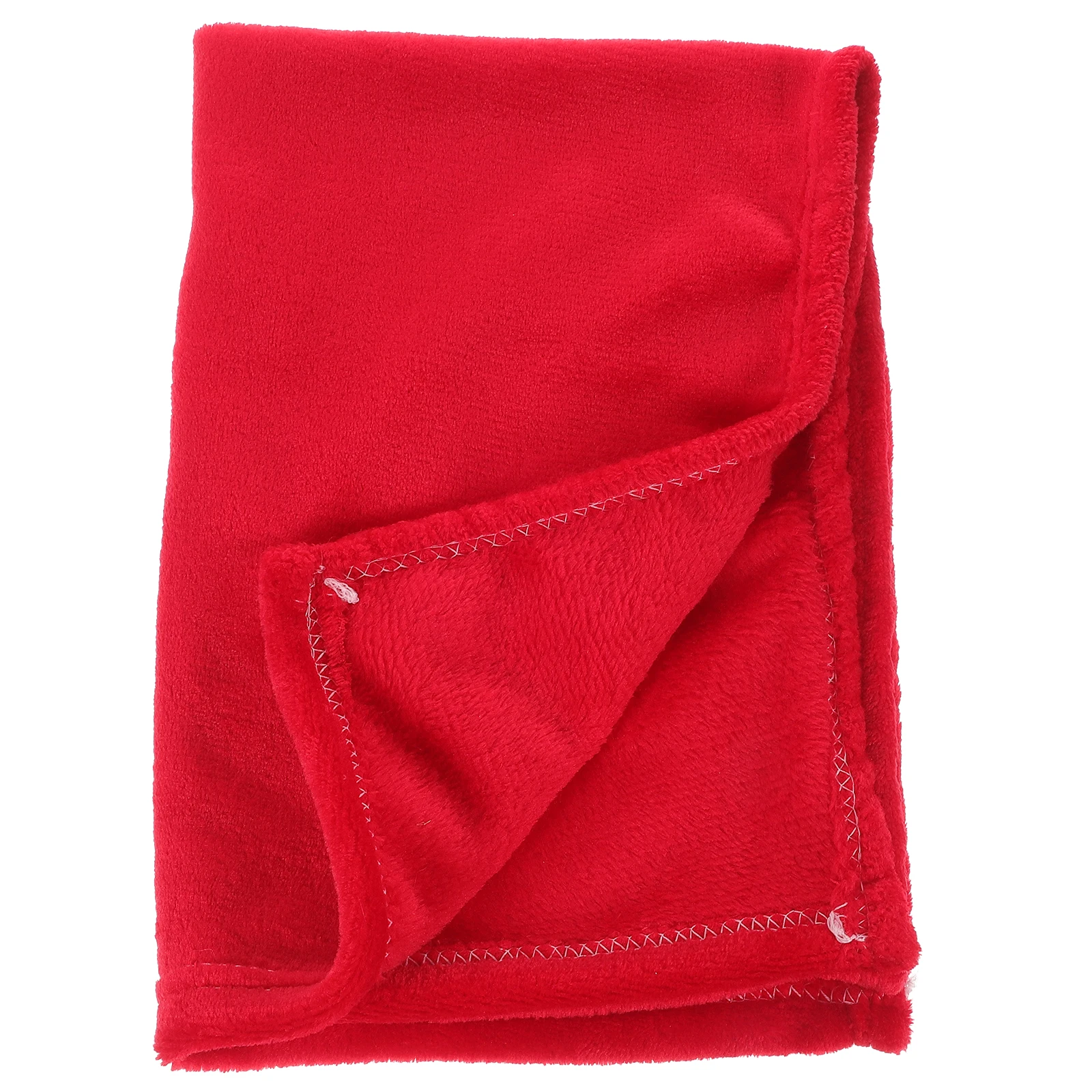 

Cozy Flannel Extra Warm Fleece Bedding Lightweight Solid Color Red For Dogs Cats All Seasons Elaborate Stitching Home