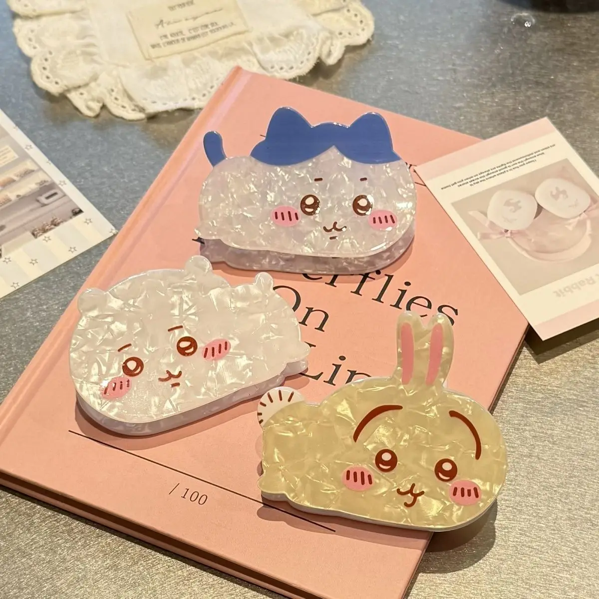 Chiikawa Usagi Hachiware Cute Cartoon Shark Claw Clips Sweet Girly Hair Accessories Fashion Hair Grips Gift