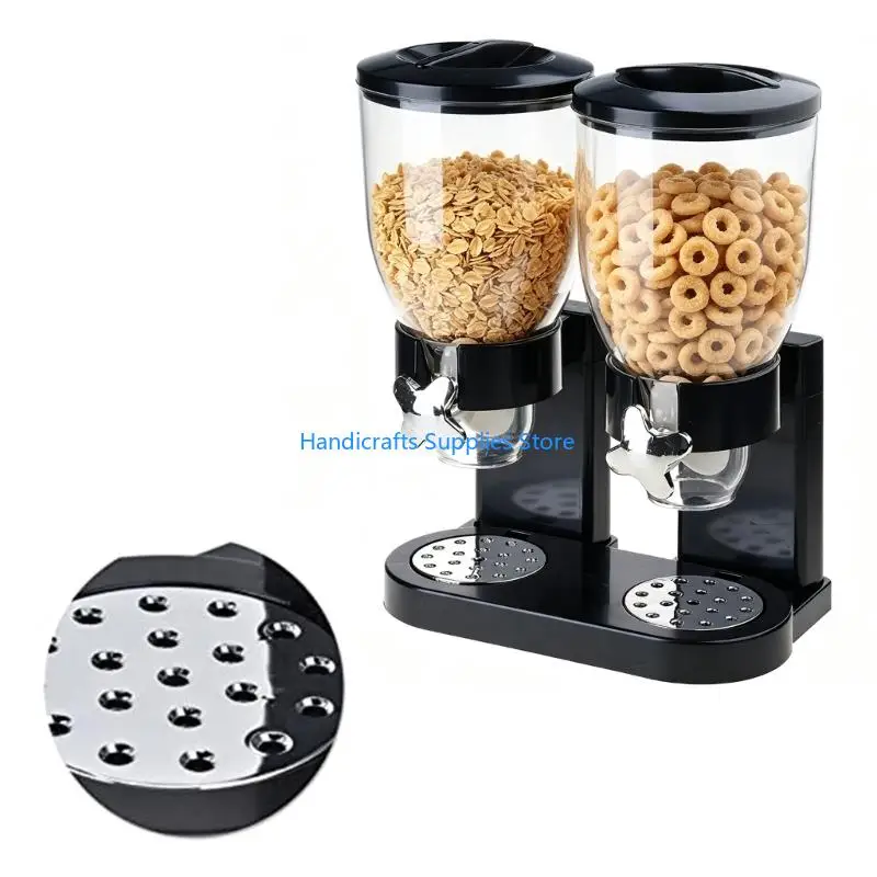 R1WA Spacious Single Compartment Dry Dispenser Transparent Organiser For Flour Sugar Rice And Baking Ingredients