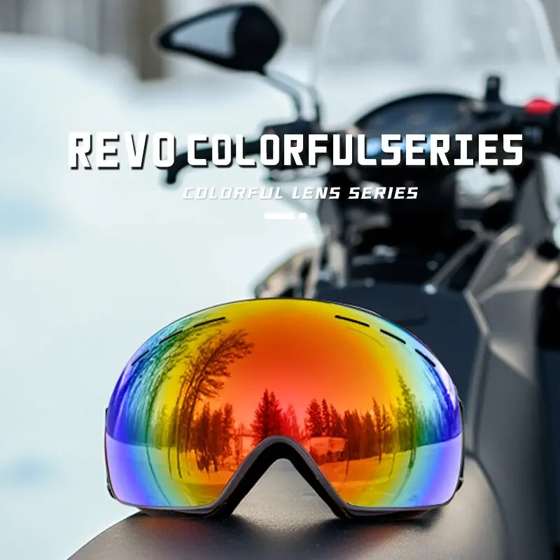 

ski goggles men,Double-Sided, Anti-Fog, High-Definition, Full Revo Lens, Clear Field View, Ski Goggles for lady