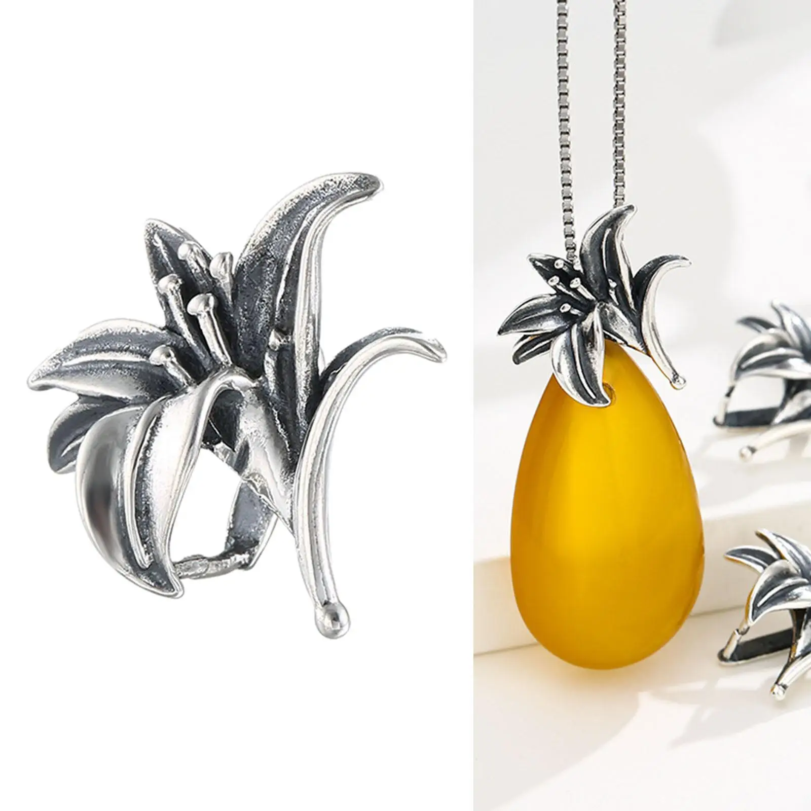 

Застежка-застежка из стерлингового серебра 925 пробы, висячая подвеска из бисера, разъем для изготовления ожерелья, ювелирных изделий