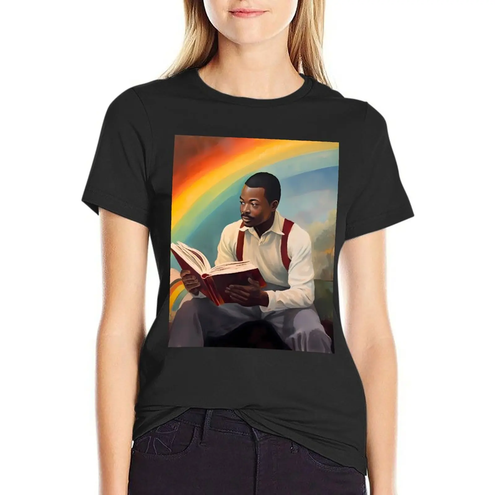 

The Reading Rainbow T-Shirt vintage cute clothes customs summer clothes t shirt dress Women