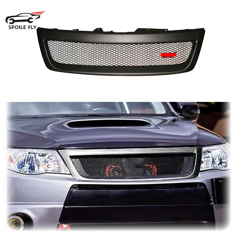 

High Quality ABS STI Style Car Racing Grills Front Bumper Grille Glossy Black For Subaru Forester 2009 2010 2011 2012 2013