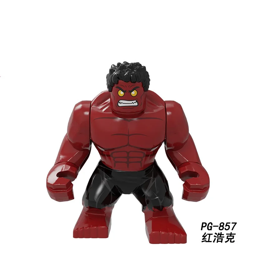 Personajes de Anime, superhéroes de Marvel, mini muñecas de bloques, estatuas de Hulk, juguetes de bloques ensamblados, regalos de cumpleaños para niños