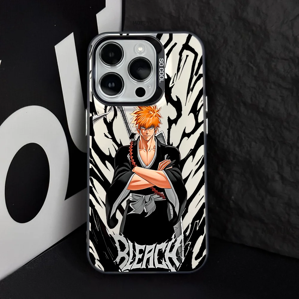 

Bleach Anime Phone Case IMD Color Silver Shell For IPhone 16 15 14 13 12 Pro Max Plus