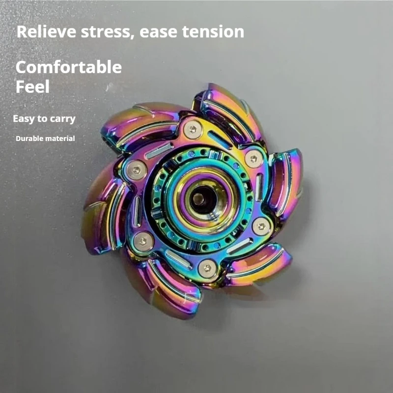 سبينر معدني قابل للتحول بألوان قوس قزح، لعبة تخفيف التوتر للمراهقين والبالغين، صندوق مفاجآت