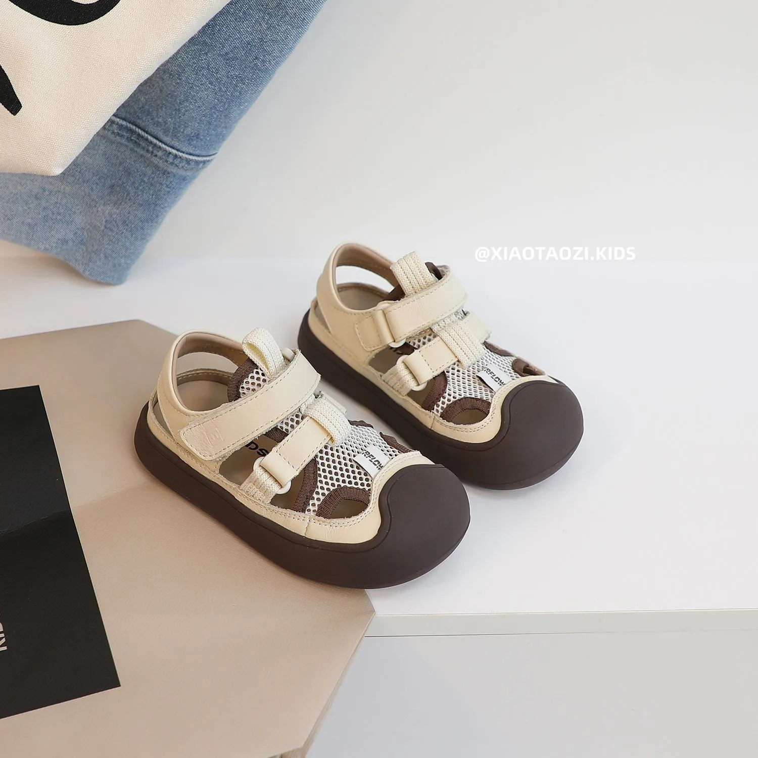 Baby Boys Girls Sandals 2026 Summer Closed Toe Kids Sandals Breathable Mesh Soft Sole Sports Beach Shoes Casual Outdoor