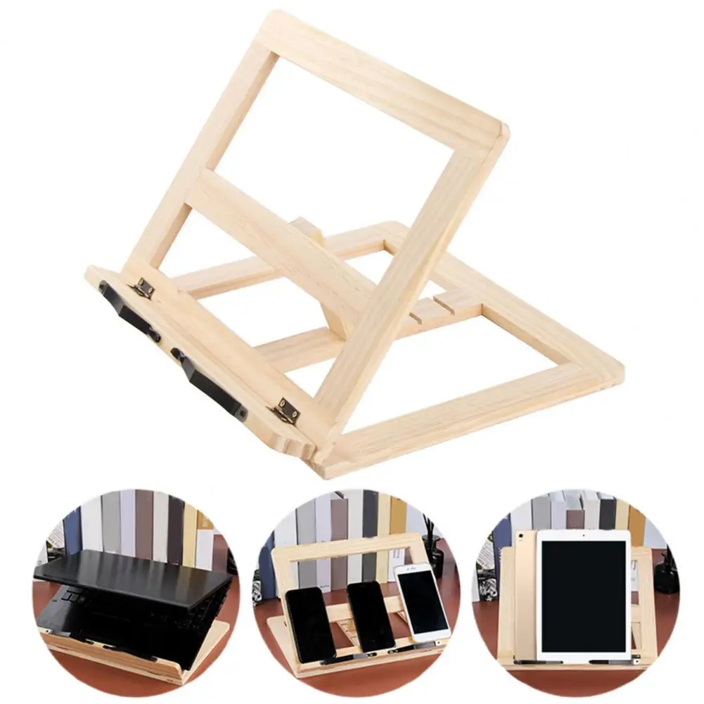 خزانة كتب خشبية مريحة قابلة للتعديل لدعم تعلم الأطفال ورف القراءة لأجهزة الكمبيوتر المحمولة والأجهزة اللوحية #2