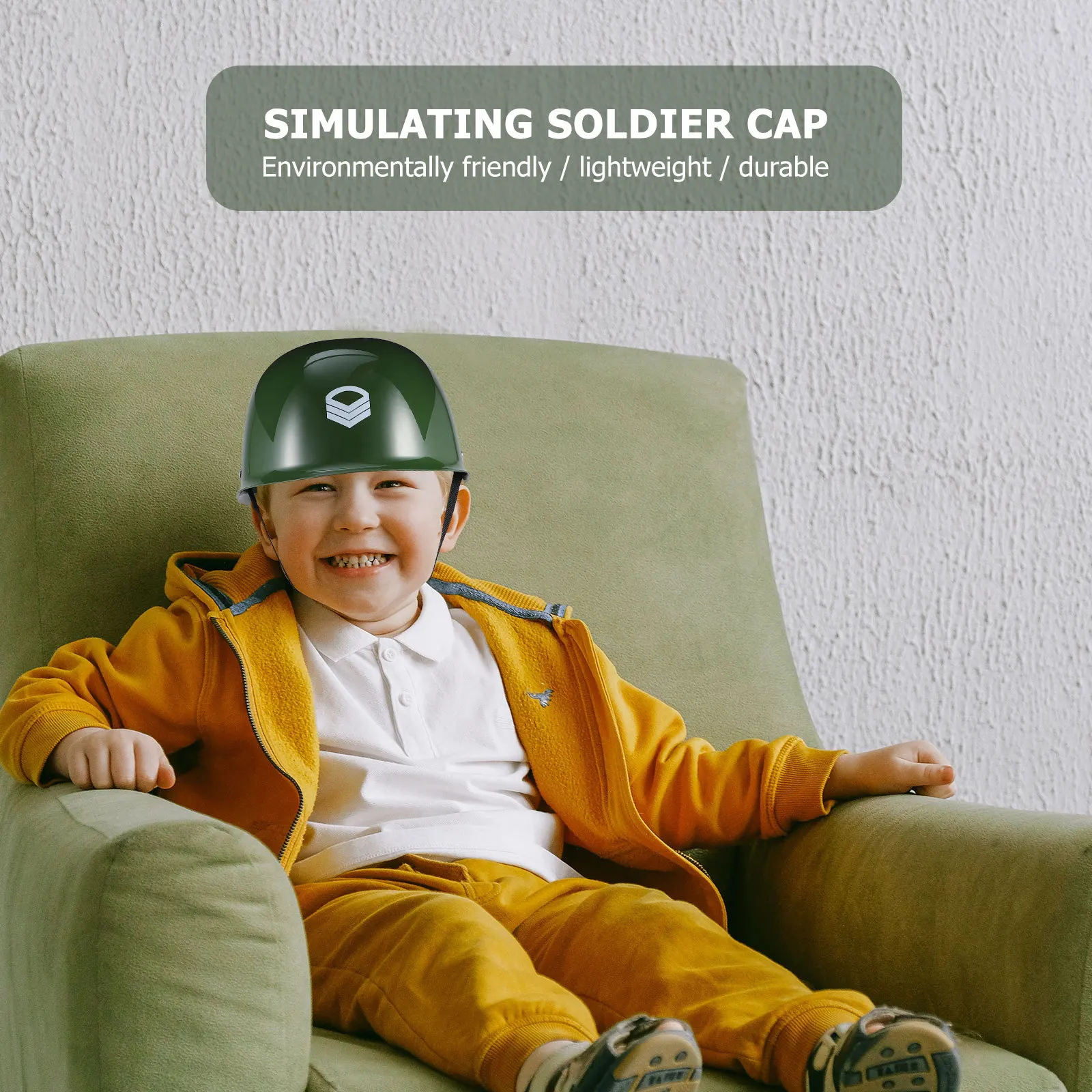 

1pc Camouflage Hat For Kids Lightweight Role-Play Soldier Hat Stage Show Props Simulation Cap Plastic Plaything Cosplay