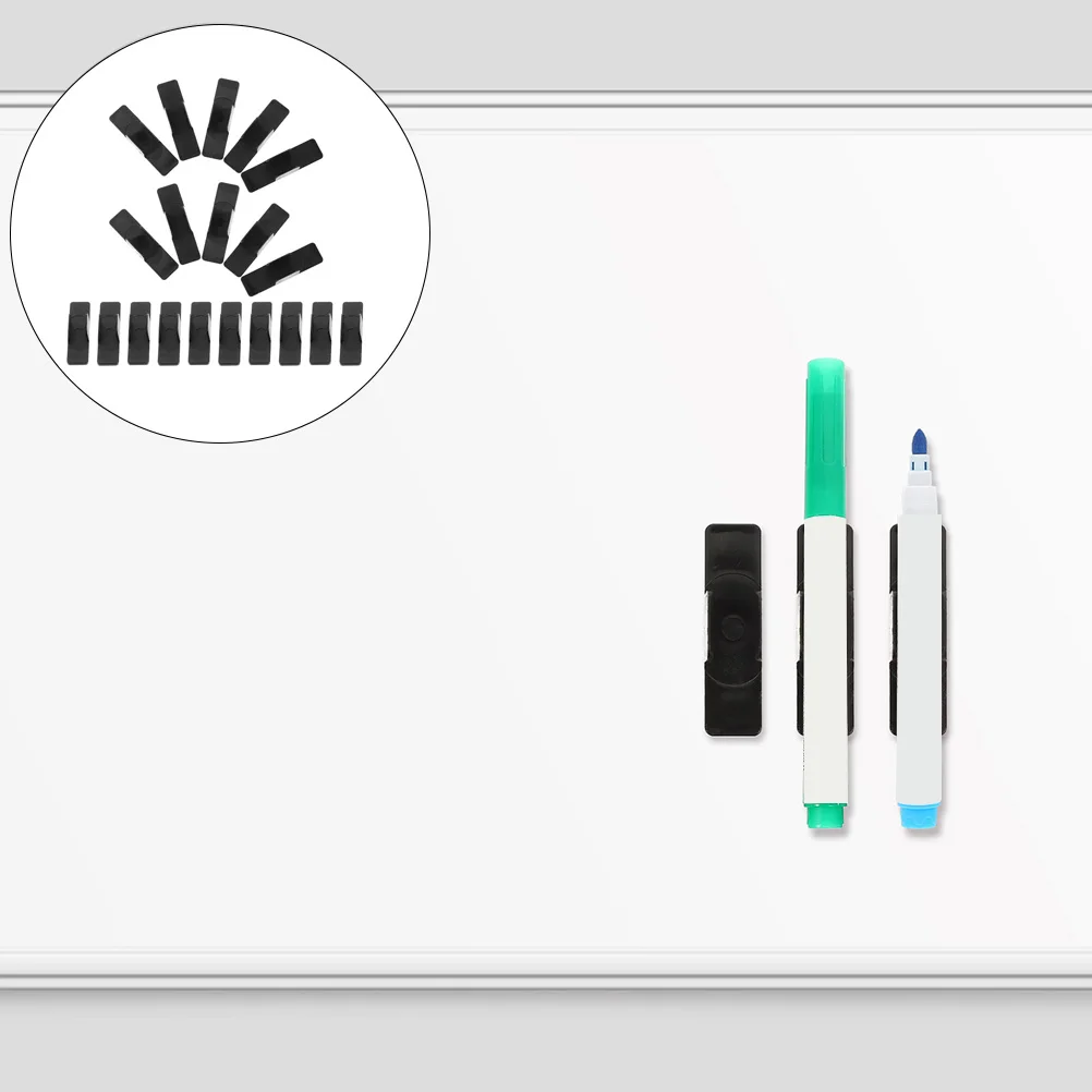 

20pcs Self Adhesive Whiteboard Pen Holder U Shaped Clips Wall Bracket Small White Plastic Desk ganizer Storage