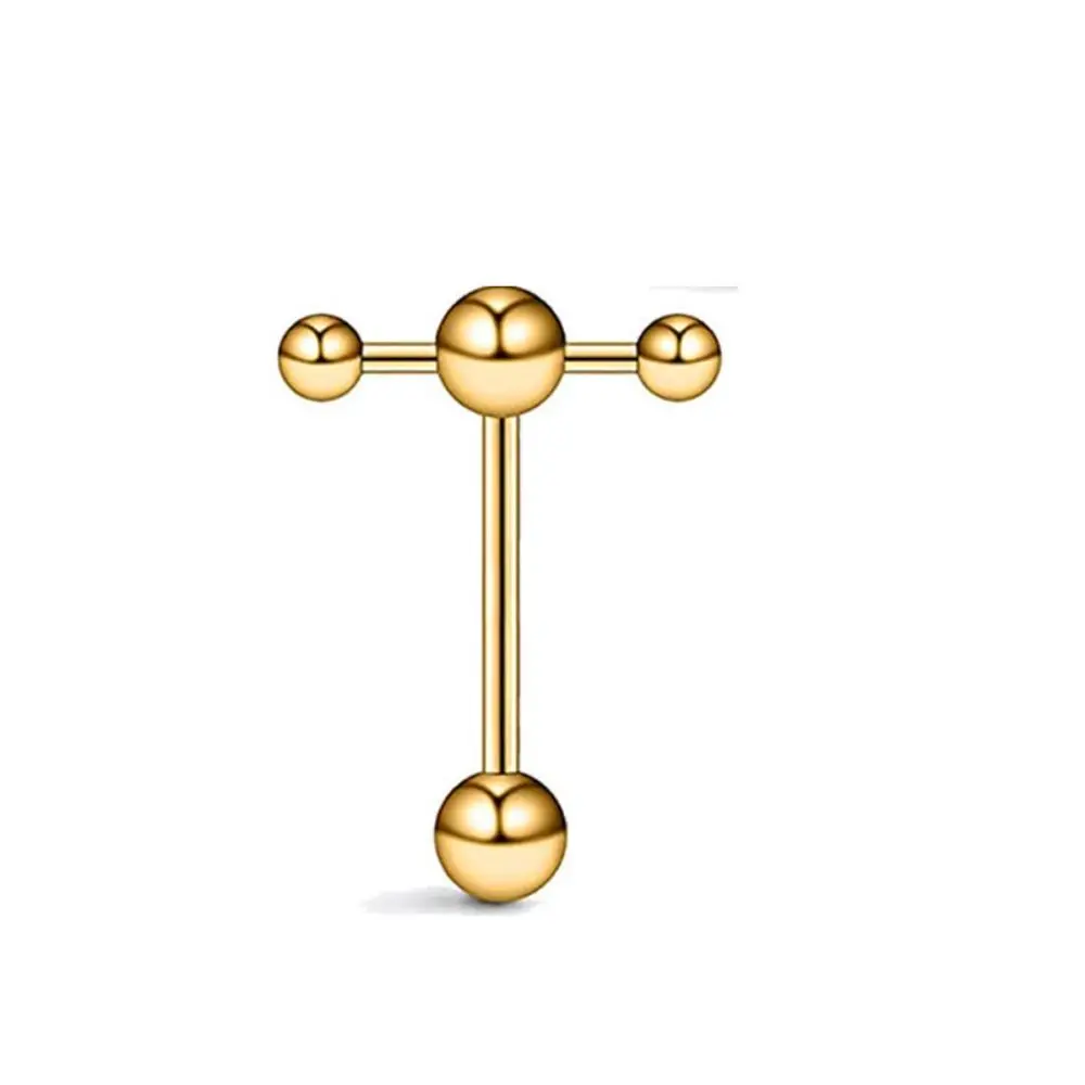 Creative Men Tongue Stud Tongue Piercings Stainless Steel Women Dumbbell Tongue Nail Tongue Ring Body Jewelry Piercing Jewelry