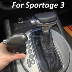 Alloy Upgrade Leather Gear Shift Knob Lever Stick Handle for KIA Sportage 3 2012 K5 Sorento Cadenza 2015 2016 Interior Modify