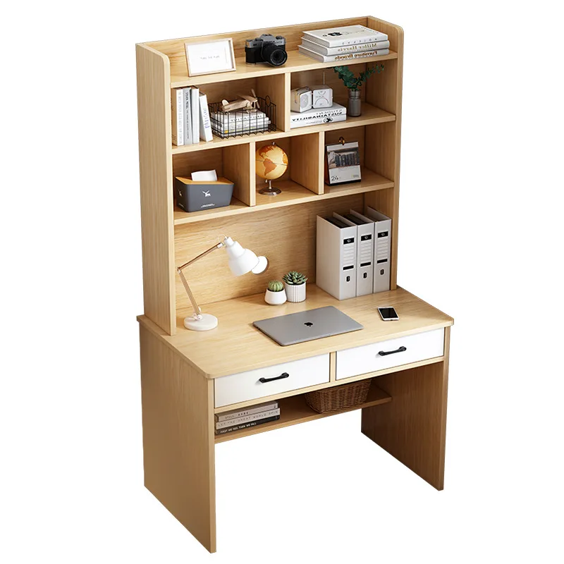 

Computer desk desktop household small apartment simple desk bookshelf integrated table bedroom modern simple student study table