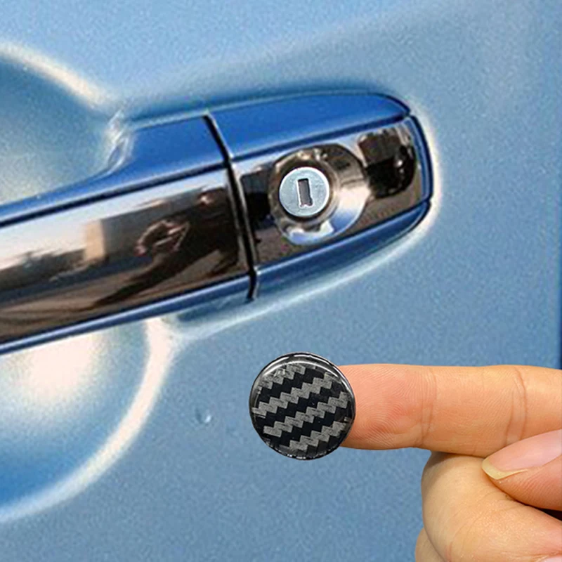 4pcs 20mm Car Door Keyhole Protection Sticker Anti-Blocking Protective Decals Auto Key Hole Decorative Stickers