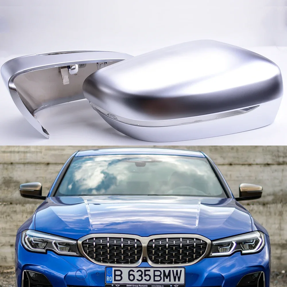 Car Side Door Mirror Cover For BMW 3 4 5 6 7 Series G20 G21 G22 G23 G30 G31 G32 G11 G12 520i 520d 530d LHD Chrome Matte