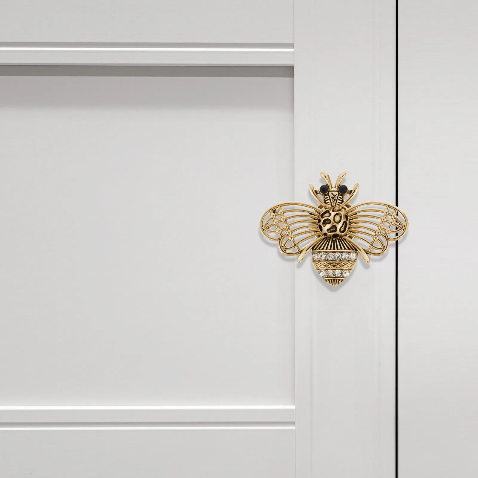 4Pcs Animal Cabinet Knobs Bee Shape Zinc Alloy Drawer Pulls for Dresser Cupboard Wardrobe Retro Metal Furniture Hardware Handles
