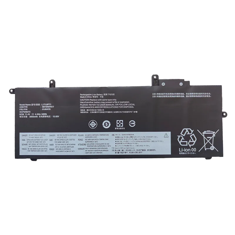 4920MAh L17L3P71 L17M3P72 Laptop Battery for Lenovo ThinkPad T480S Notebook 01AV478 01AV480 01AV479 SB10K97621 SB10K97622
