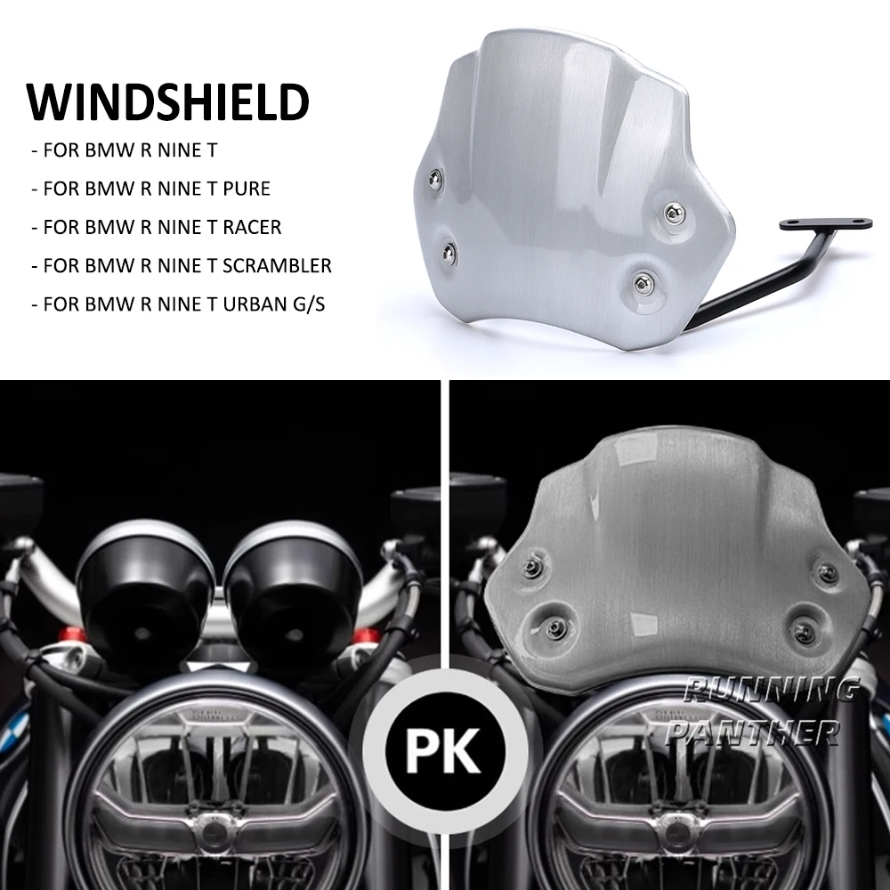 

For BMW R9T RNINET R NineT Pure Racer Motorcycle R NINE T Sports Windscreen Windshield Viser Visor Wind Deflectors Screen Shield