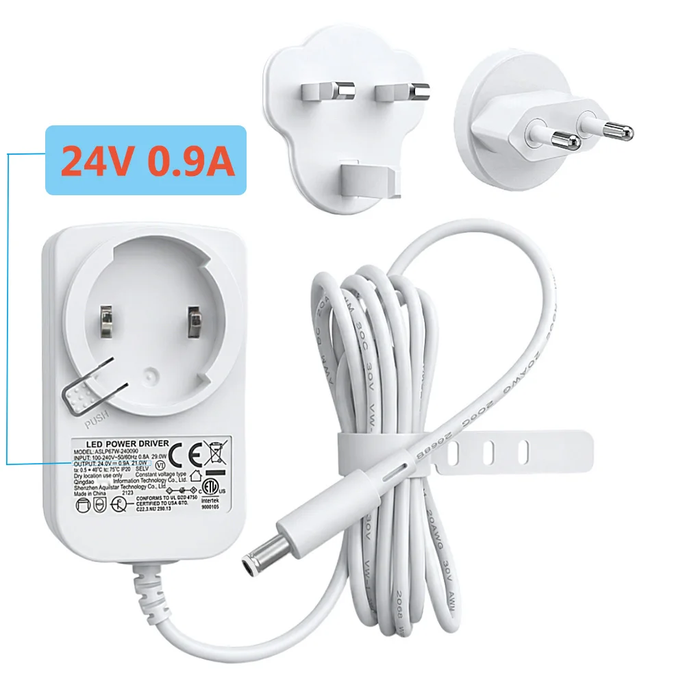 24V Charger for Yeelight Smart Strip Light 1S Replacement Power Supply Adapter 24V LED Power Driver-24V-0.9A-DC 4.0X1.7mm Plug