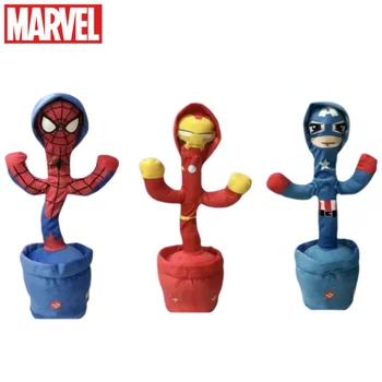 Avengers Spiderman Iron Man Captain America Creatieve Dansende Cactus Pop Pratende Opname Herhalend Speelgoed Kinderen Kerstcadeau