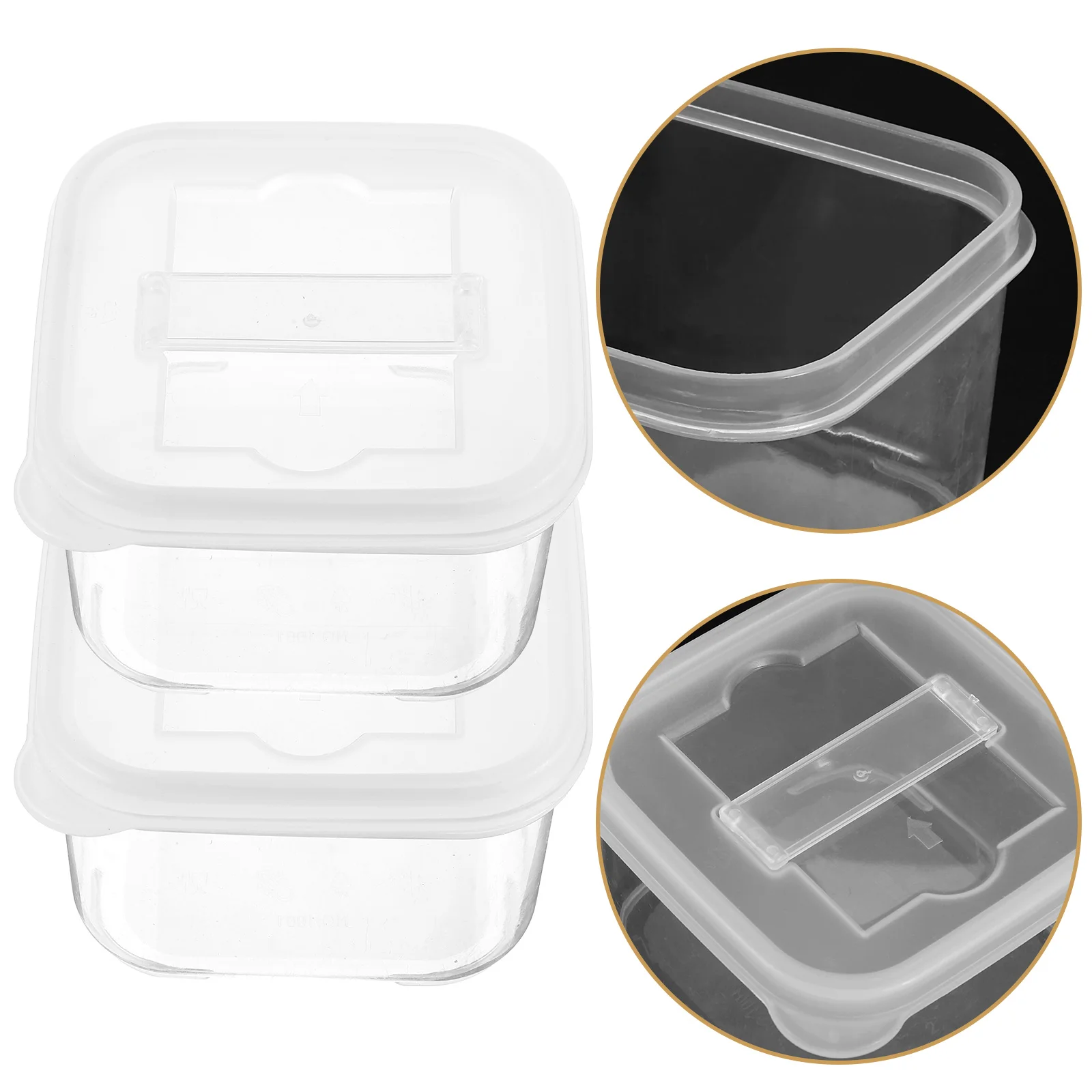 

4 Pcs Sample Box Dressing Containers with Lids Kitchen Mini Condiment Preservation Boxes Lab Crisper