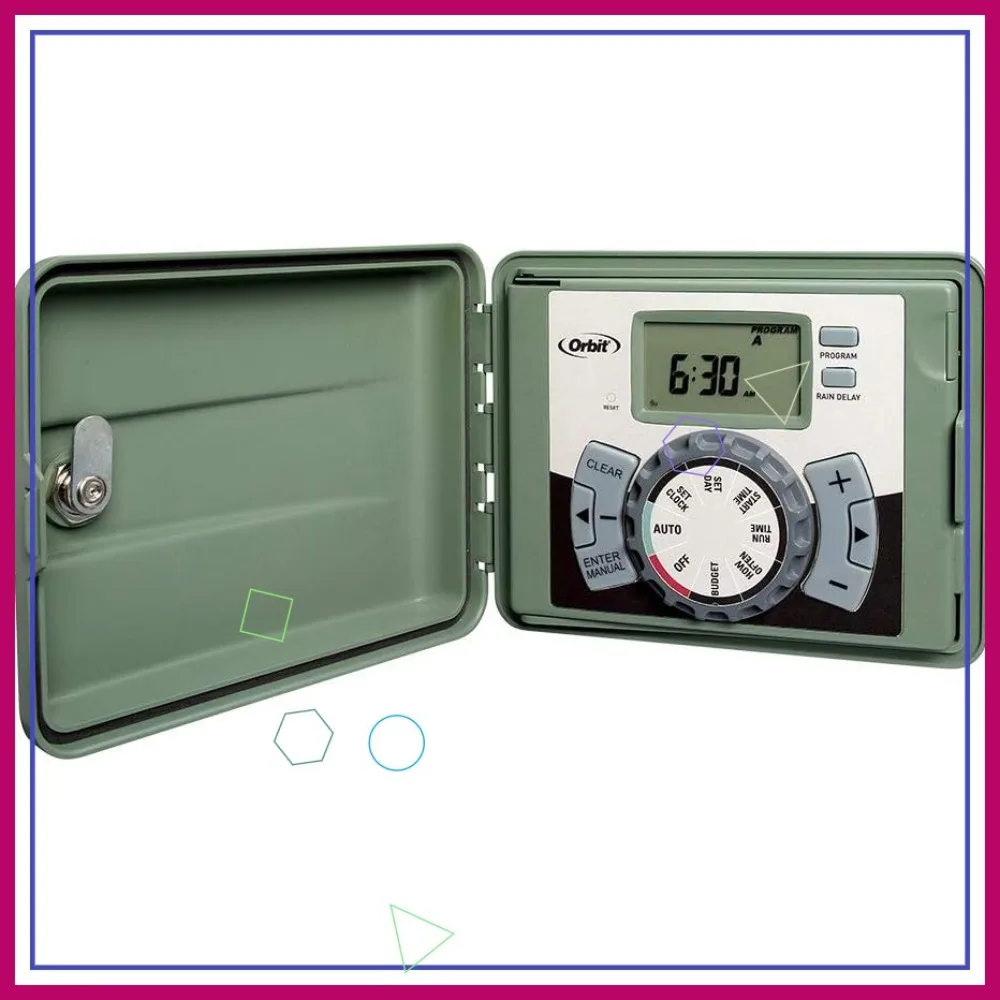 

6-Station Outdoor Swing Panel Sprinkler System Timer for Efficient Lawn Watering