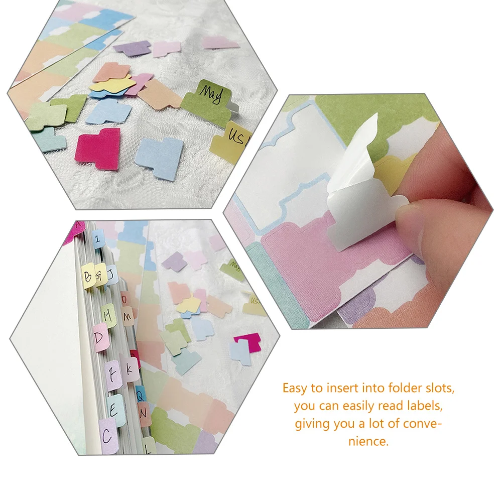 20 Sheets Index Label Household Book Tabs Portable Composite Material for Annotating Books