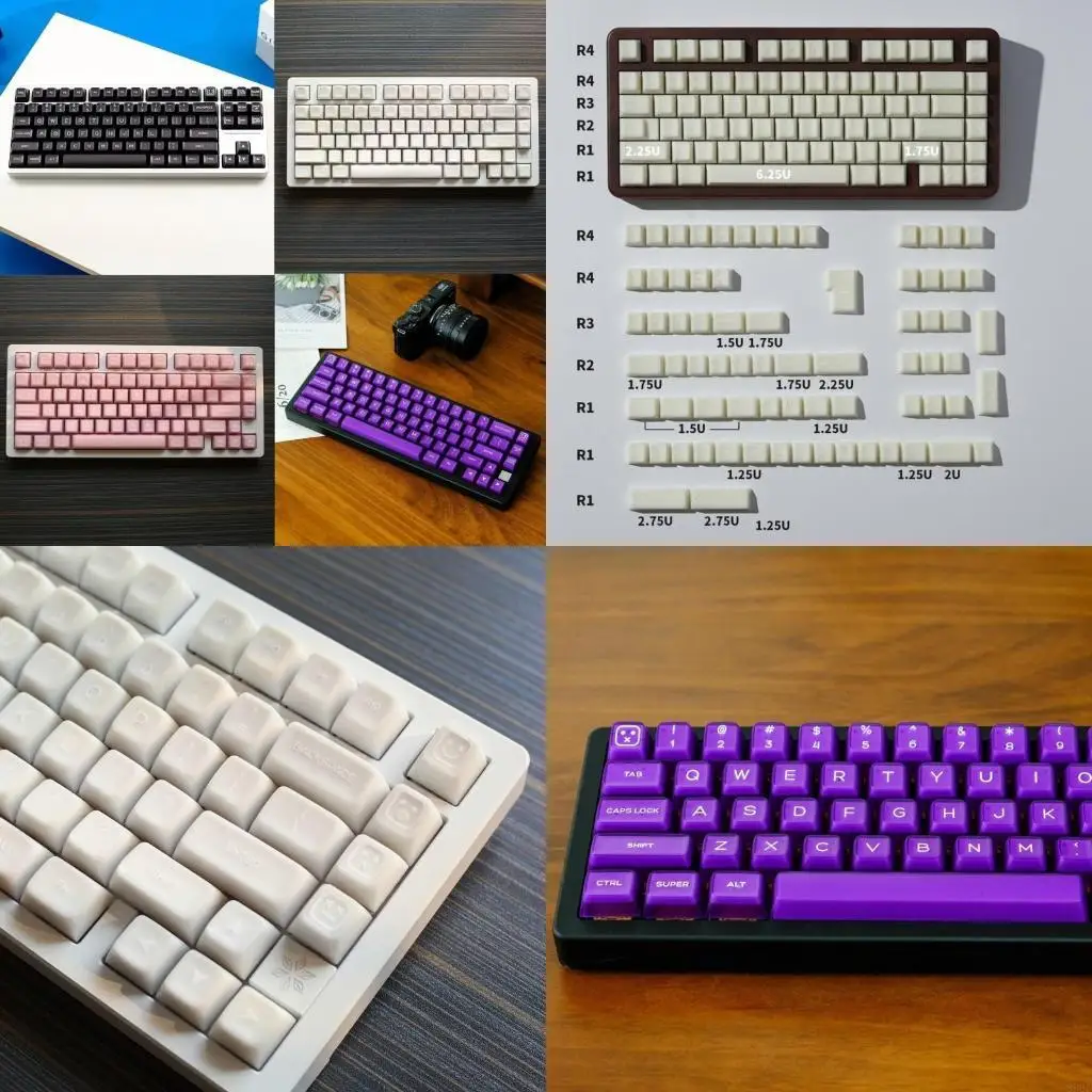 

896F White Jade Keycaps PBT Double Shot SAProfile Keycap for Mechanical Keyboards