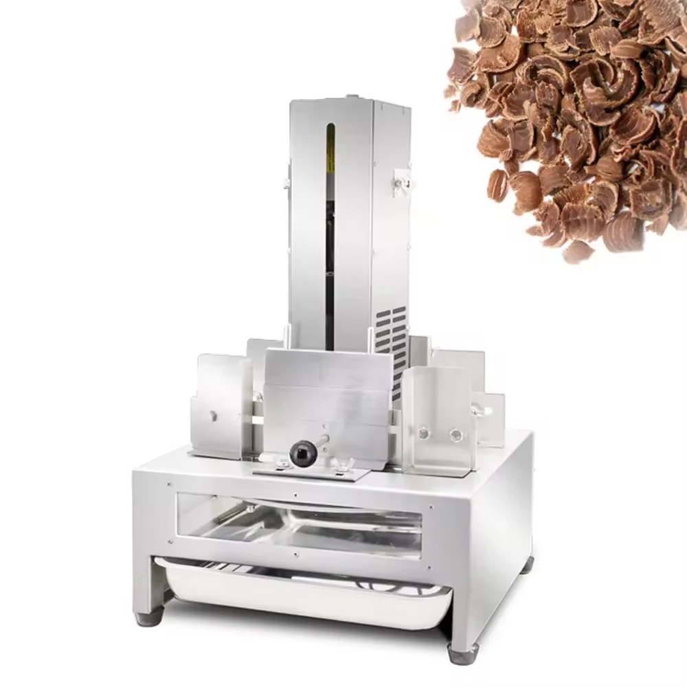 ماكينة تقطيع الشوكولاتة التجارية لتزيين الكيك، ماكينة صنع رقاقة الكوكيز، ماكينة حلاقة وتقطيع الشوكولاتة #3