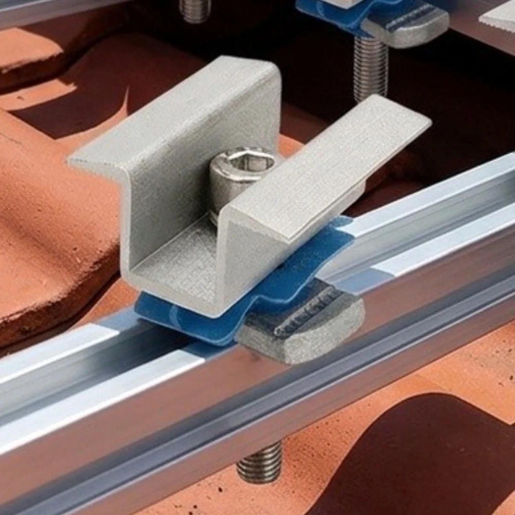 Adjustable Aluminum Mounting Brackets for Solar Panels 10 Units Designed for RV Home and Boat Rail Based Installations