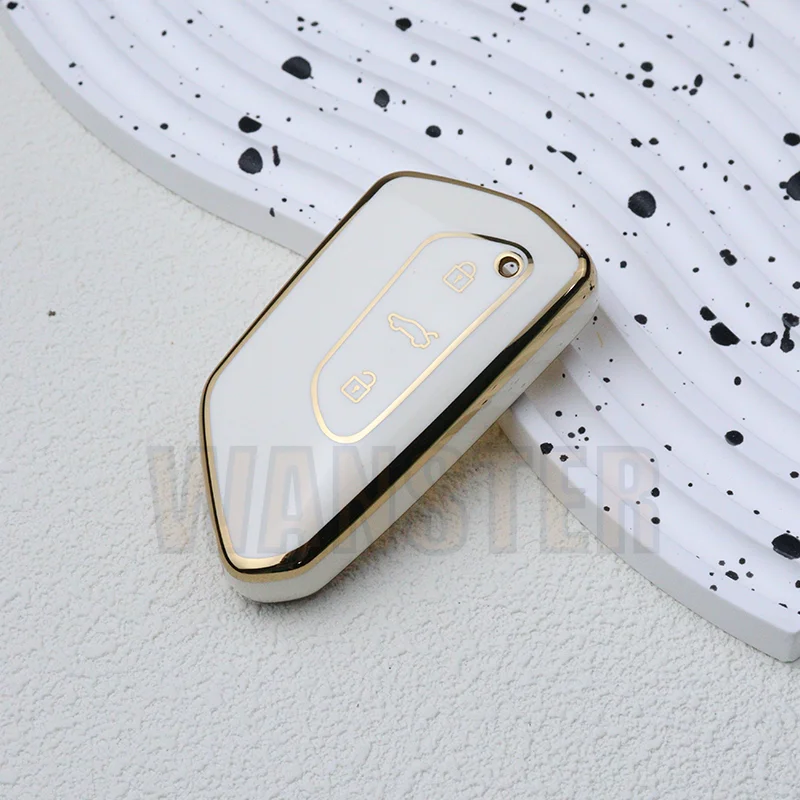 حافظة مفاتيح السيارة من البولي يوريثان لسيارة VW Volkswagen Golf 8 MK8 ID.3 ID.4 Cupra Skoda Octavia A8 SEAT Leon MK4 2022 2023 Formentor Tarraco #4