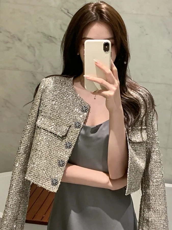 

Роскошный шерстяной кардиган-топ для невысоких женщин: утепленный, с открытым передом, в стиле Miss Rich Lady