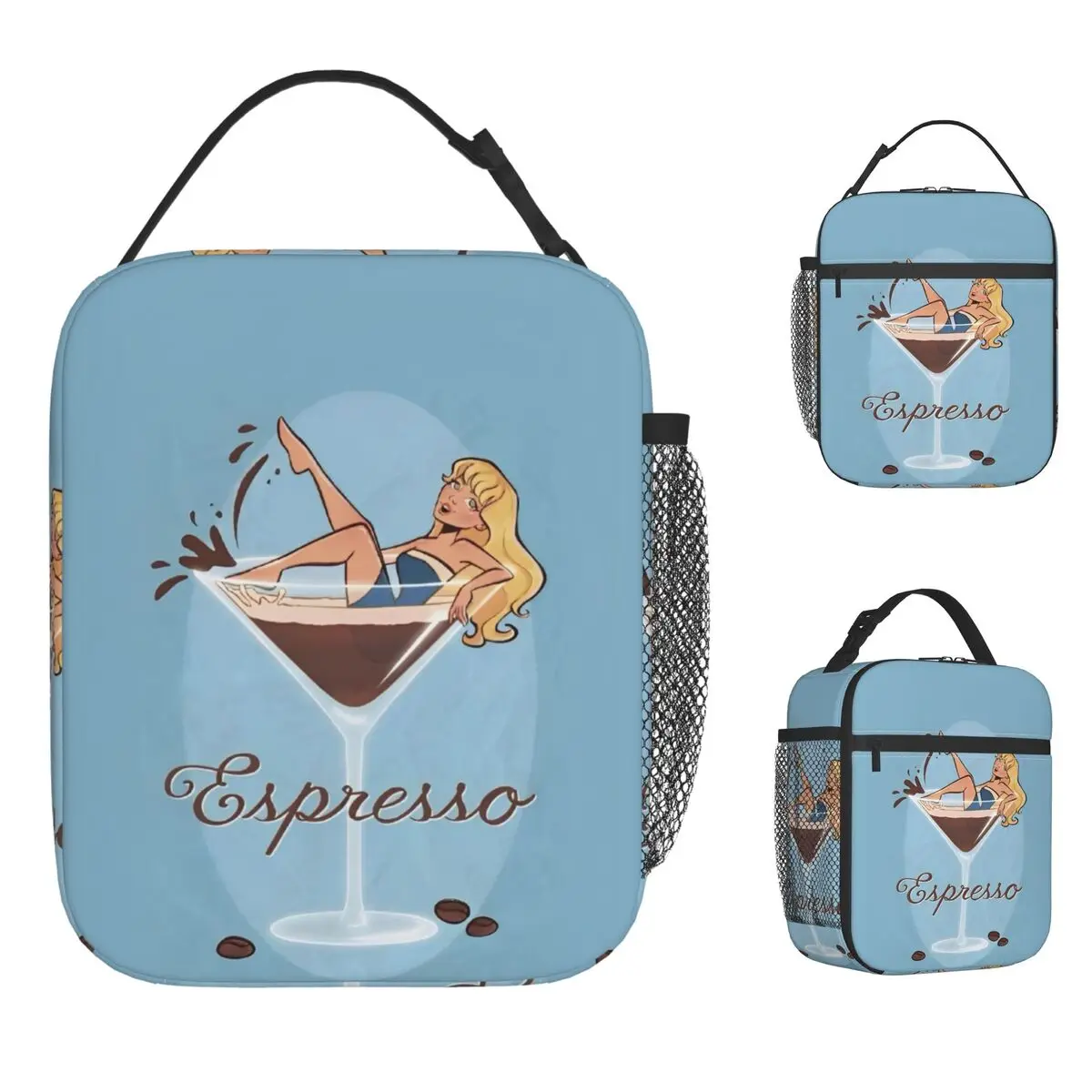 Sabrina Carpenter Espresso Lunch Bag Portable Lunch Box Women Office Designer Cooler Bag Funny Oxford Thermal Lunch Bags