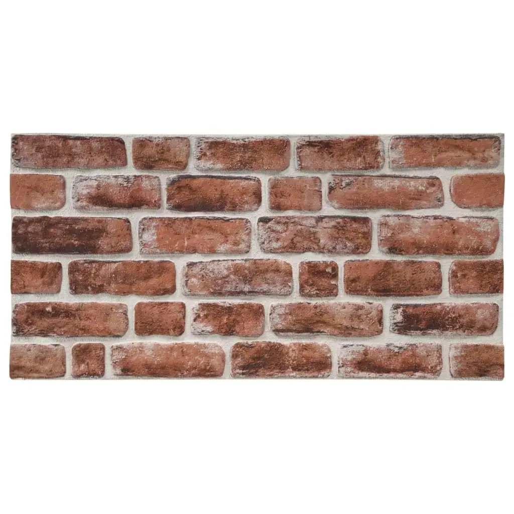 10 PCS 3D Dark Brown Brick Design Wall Panels - EPS Decorative Solution for Stunning Interiors