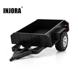 INJORA Utility Trailer with Hitch For 1/18 RC Crawler Car TRX4M Upgrade